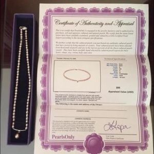 16” pink pearl necklace